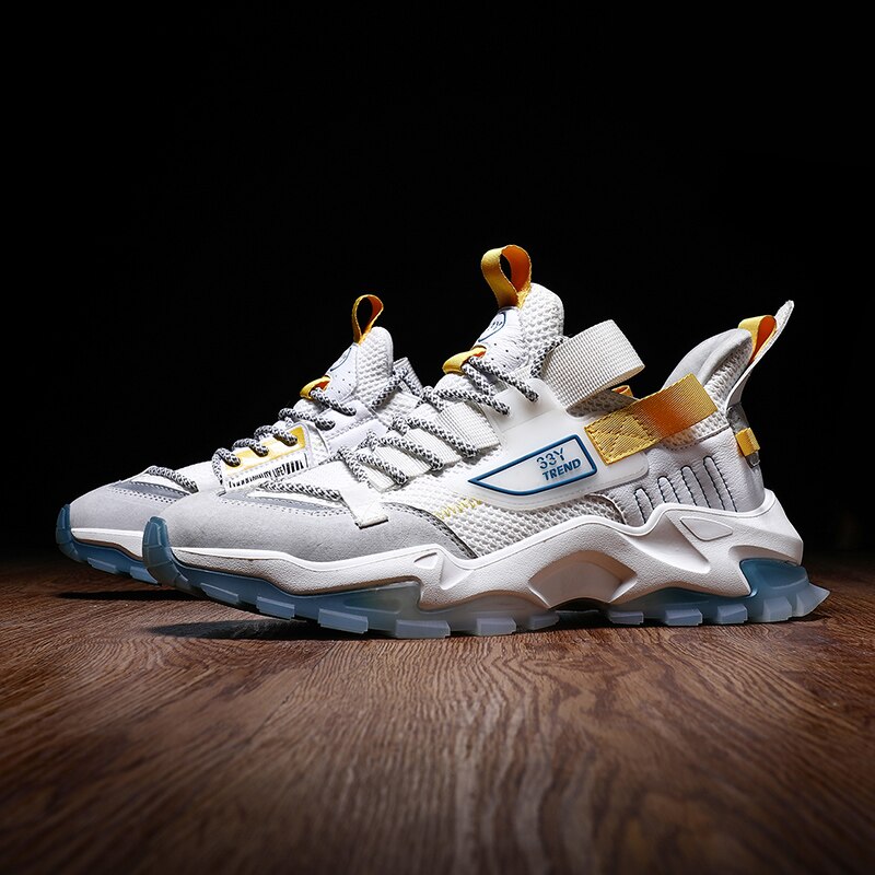 Hemmyi Chunky Sneakers mężczyźni odkryty platformy buty człowiek oddychające sznurowane męskie buty sportowe połączenie podeszwa wsparcie Dropshipping