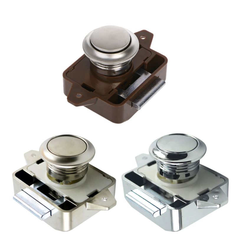 1 Pc Car Push Lock RV Caravan Boat Motor Home Cabinet Drawer Latch Button Locks For Furniture Hardware Accessories