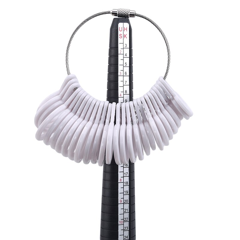 Plastic Stick Ring Sizer Mandrel Gauge Set Finger Sizes Measuring Jewelry Sizing Tools Equipment