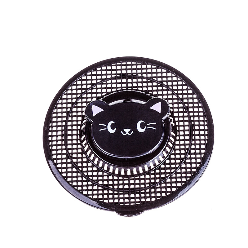 Drain de sol évier de cuisine Drain dessin animé mignon rond piscine Drain de sol en plastique Drain de sol: Black