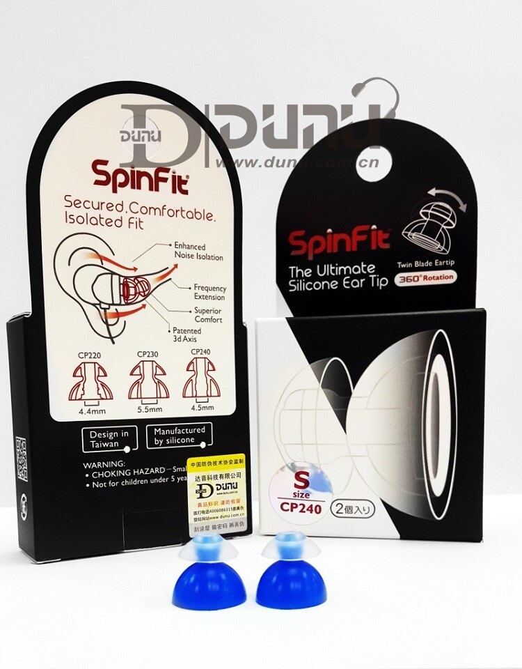 SpinFit CP100 CP800 CP220 CP230 CP240 In-Ear Oordopjes Oordopje 1 paar (2 stuks) DUNU: CP240 S