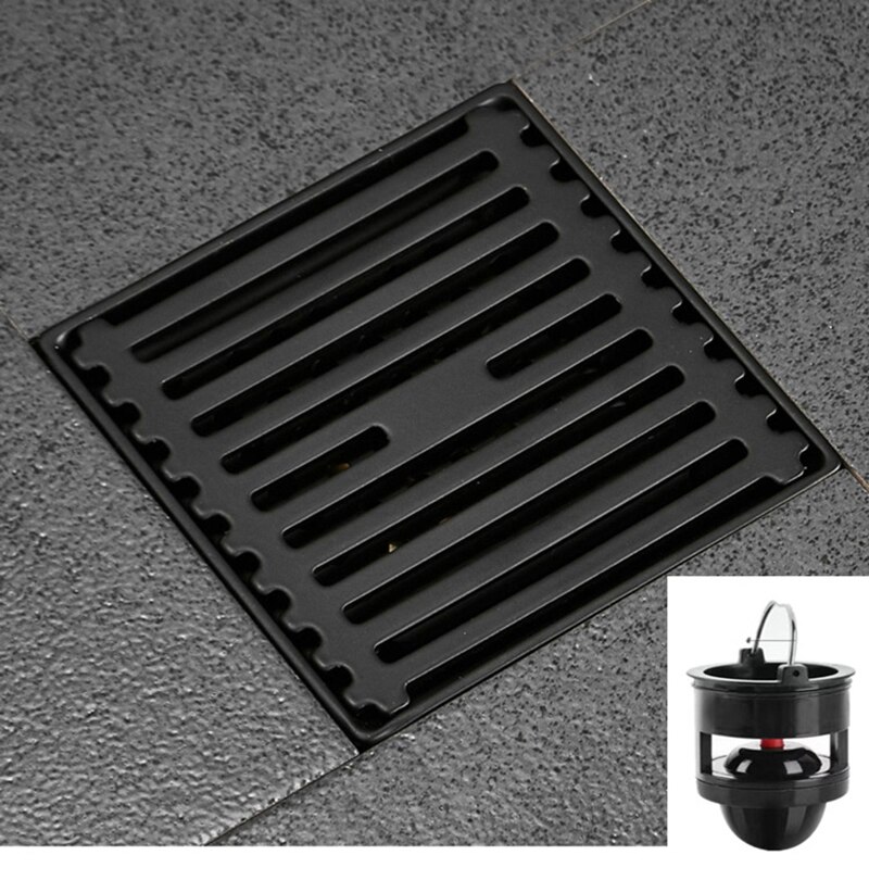 Stainless Steel Direct Row Large Displacement Floor Drain Bathroom Bathroom Balcony Anti Odor And Anti Blocking Baking Paint: 201suspension