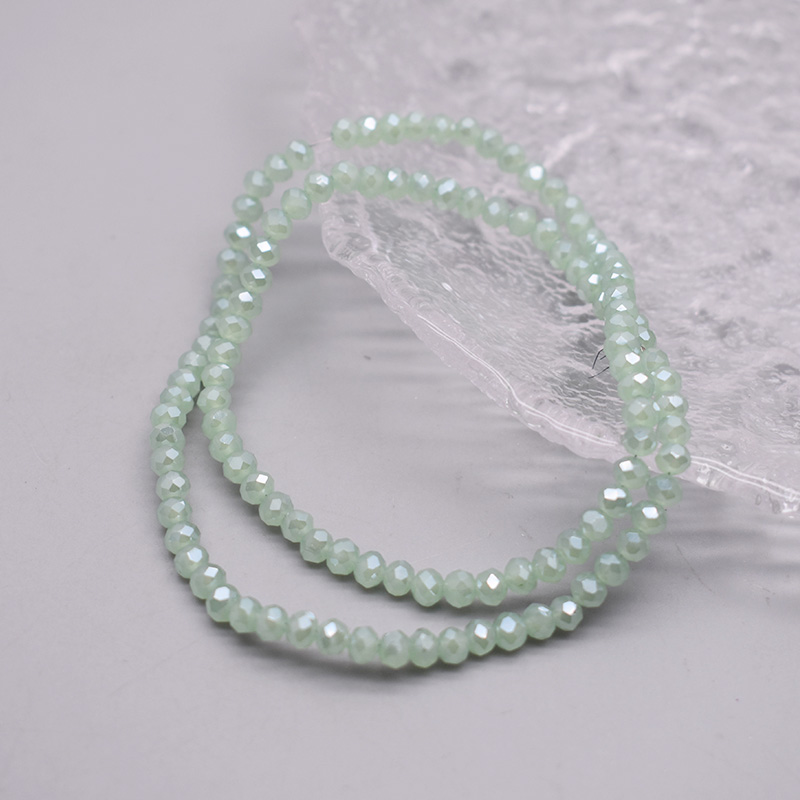 Shiny Color 4mm Rondelle Crystal Glass Beads Faceted Loose Spacer Glass Beads for Jewelry Making DIY Bracelet