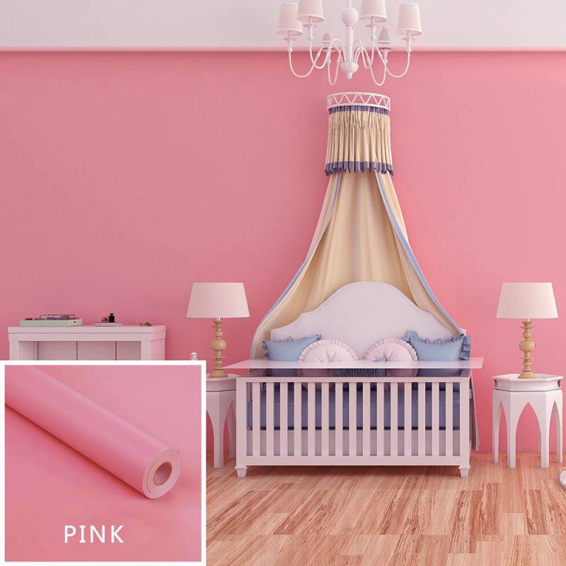auto-adhésif couleur unie PVC papier peint rouleau Peel Stick amovible étanche autocollant Mural stickers Art Mural tiroir armoire