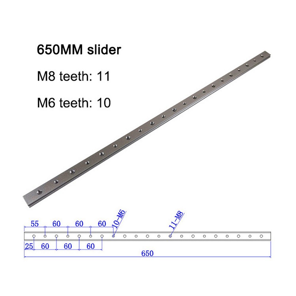 T-track Slider Sliding Nut Aluminum Alloy T Slot Nut Jigs Screw Slot Fastener 100MM/200MM /300MM /400MM Woodworking Tools: 650MM