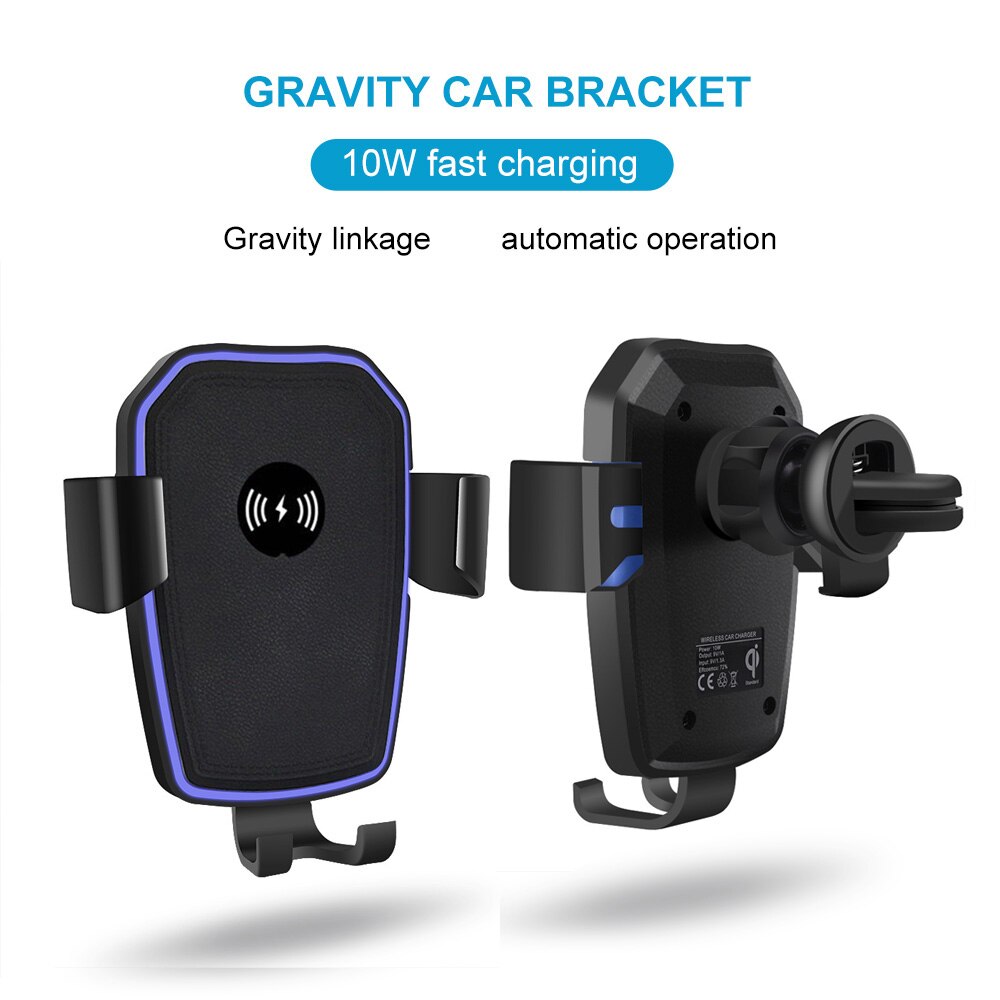 FDGAO Qi Car Wireless Charger for IPhone 12 11 X XS XR 8 Fast Wireless Charging Mount for Samsung S10 S20 S21 Car Phone Holder