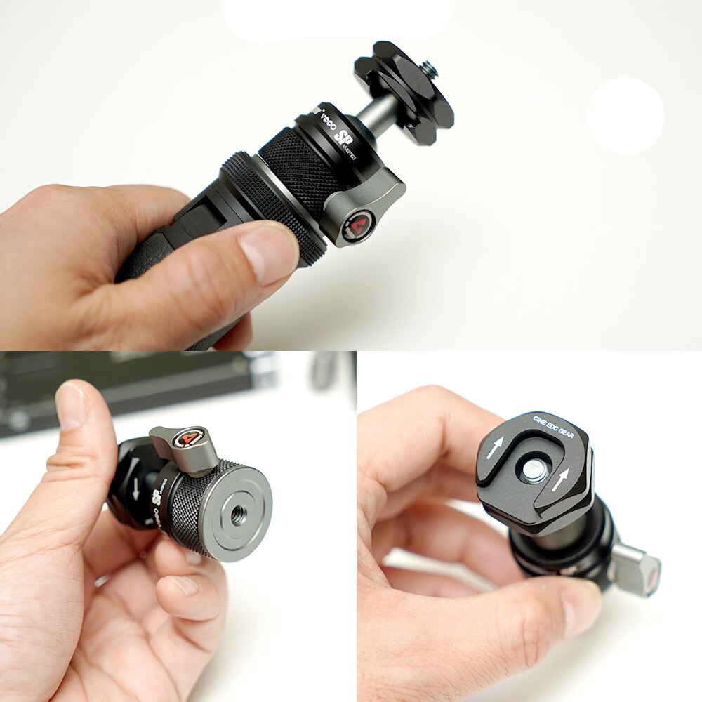 Quick Release Plate Tripod Head Ballhead Extend Cold Shoe Ball Head for LED Light Microphone 10KG Playload DSLR Camera Monitor