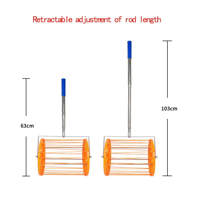 HUISHENG Telescopic Pole Rolling Table Tennis Ball Hopper Catcher Ping pong Ball Picker Receiver Collection 120 Pieces Capacity