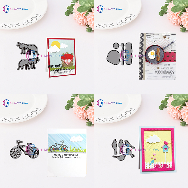 CH Small Animals and landscape Metal cutting dies stencils Greeting Card Decoration DIY Scrapbooking Scrapbook Paper Photo Album