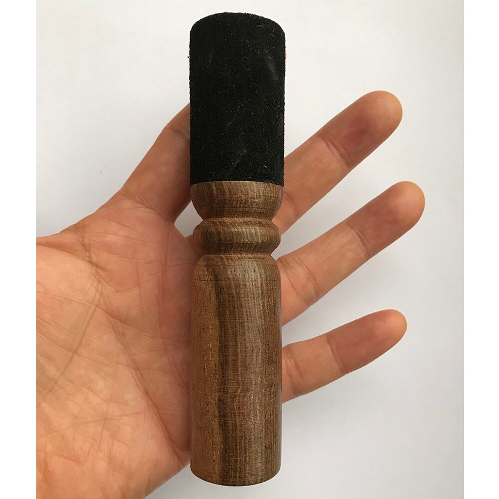 Tibetansk sångskål handgjord hård trästriker läderinpackad träpinne klubba 12/18cm alternativ