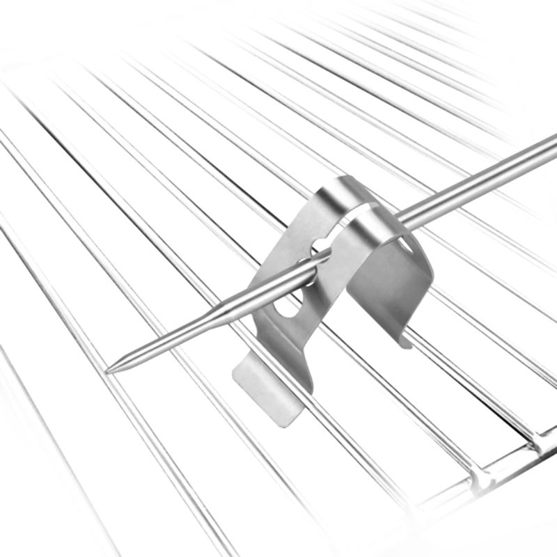 Stainless Steel BBQ Thermometer Probe Clip Holder Anti Rust Scald Preventing Smoke with 3holes