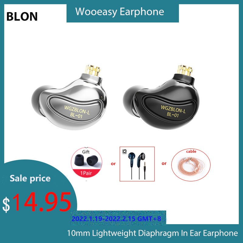 BLON BL-01 BL01 auricolari 10mm biologia fibra diaframma Driver In orecchio monitor auricolari cuffie cablate cuffie bl03 A8 Blon Max