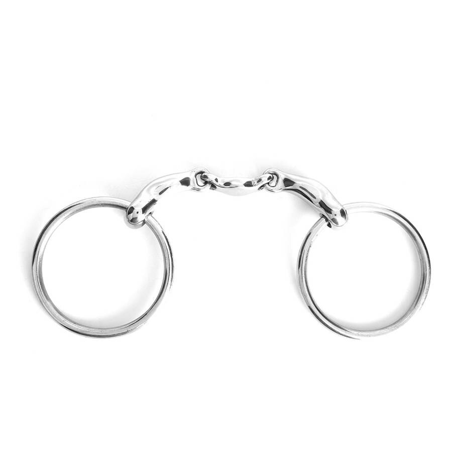 10 2 inch Snaffle Horse Bit W/ Curved Link Stainless Steel Small/Big: small