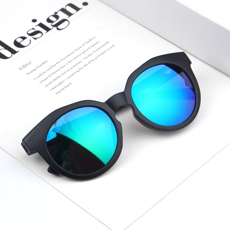 Crianças meninos meninas crianças óculos de sol máscaras lentes brilhantes uv400 proteção bebê ao ar livre colorido espelho reflexivo óculos de sol: B
