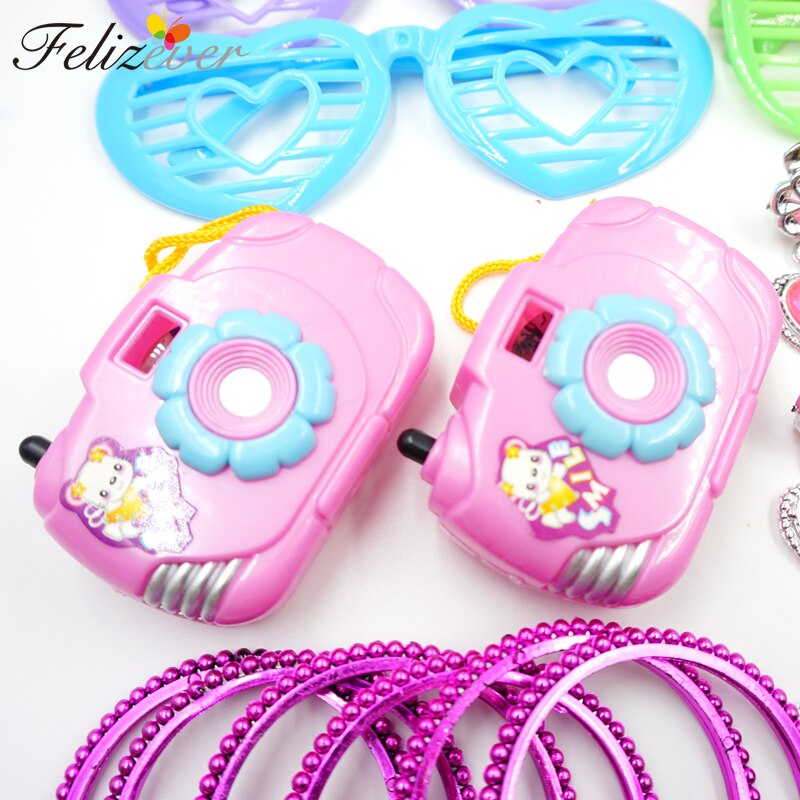 72PCS Princess Pretend Play Set Kids Themed Party Dress-up Costume Jewelry for Girl's Birthday Party Favors Party Supplies