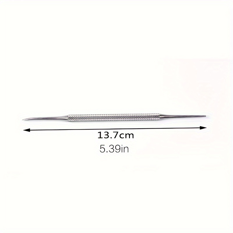 Stainless Steel Nail Lifter and File, Dual-Headed Toenail Cleaner, Pedicure Tools for Toenail Fungus/Dirt Removal: Light Grey