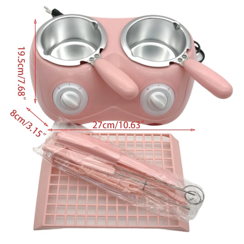 Aluminum Liner Plastic Chocolate Melting Pot Electric Fondue Melter Machine Retailsale