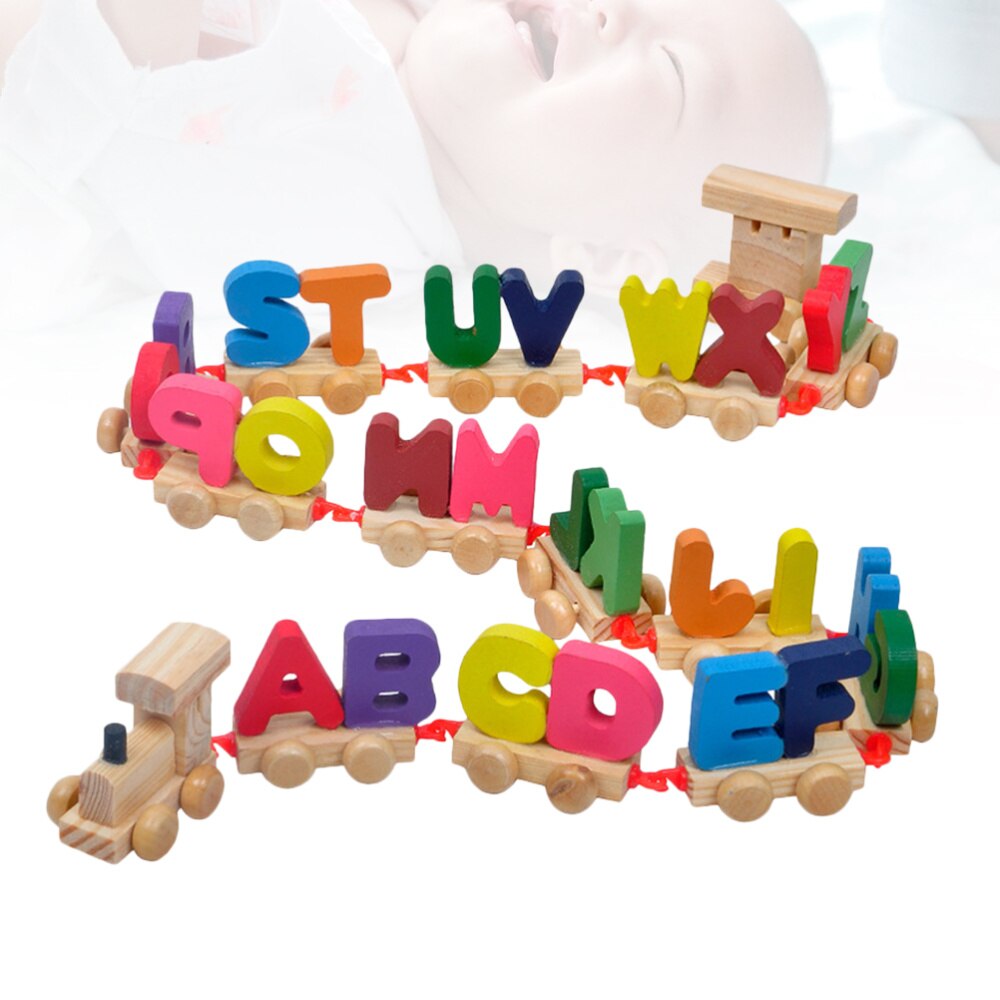 Mini Train de l'alphabet magnétique en bois, jouets éducatifs pour enfants en bas âge, garçons et filles: Default Title