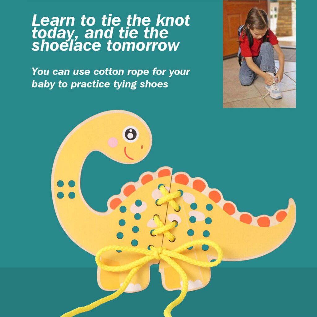 Animals Threading Toys Preschool Activities Educational Toys Wooden Threading Kits Sewing Cards for Preschool Toddlers