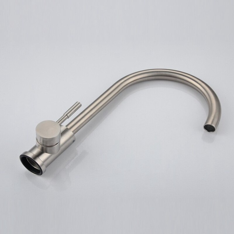 Kitchen Faucets Stainless Steel Kitchen Mixer Single Handle Single Hole Kitchen Faucet Mixer Sink Tap Kitchen Faucet