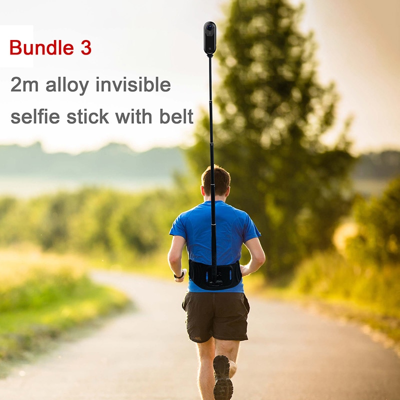 Insta360 eins X Zubehör Einstellbare rückseite vorderseite bund gürtel mit unsichtbaren 1,1 m/2 m selfie Stock Für insta360 evo/ein