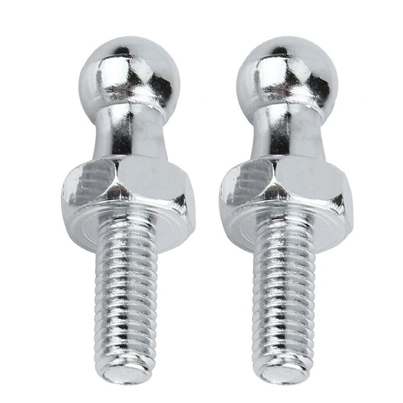 2pcs M6 10MM Spring Ball Screw Bolts for Gas Struts Ball Ended Bolts Bonnet Gas Spring Ball Stud TD326