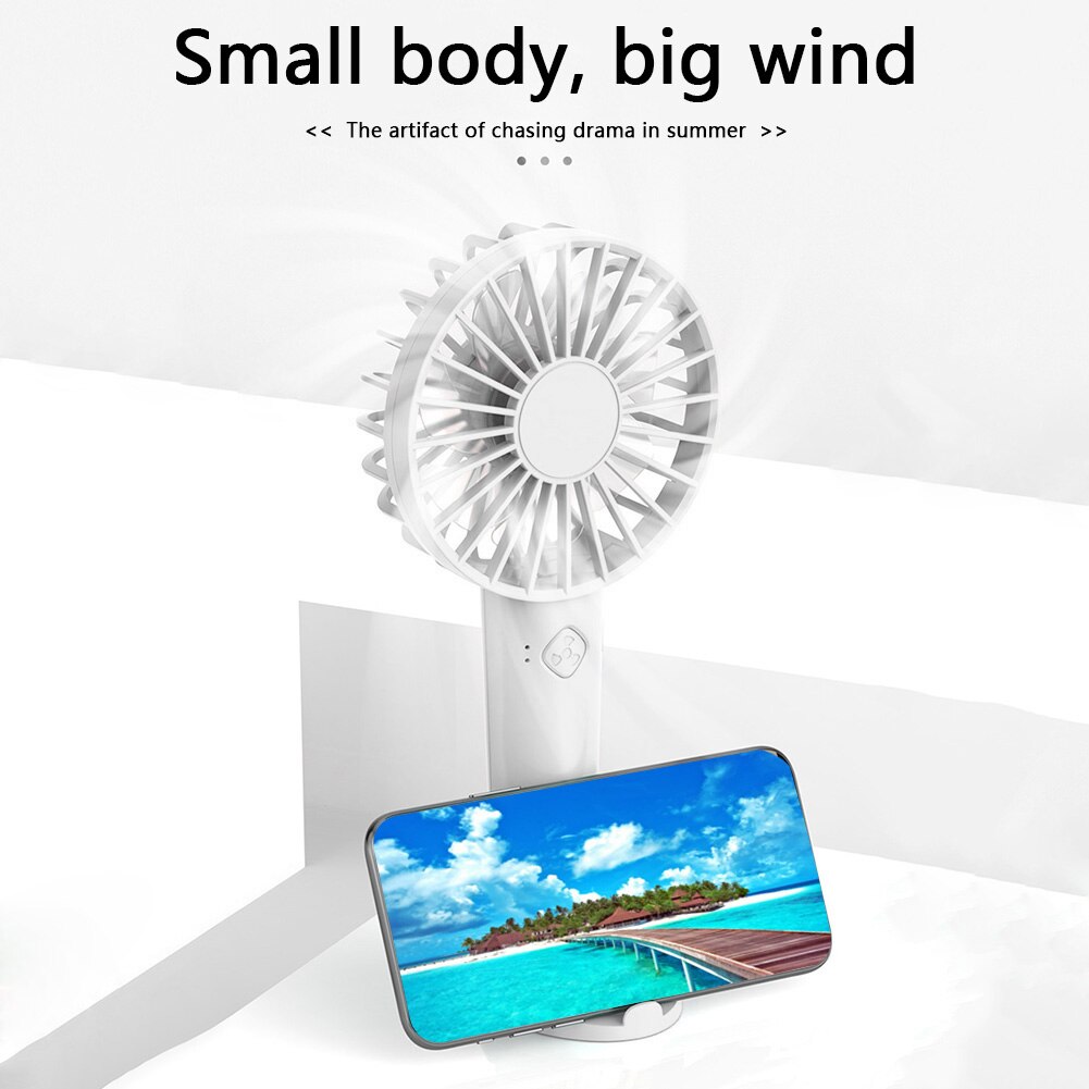 Mini Draagbare Handheld Fan Usb Oplaadbare 3 Speed Fan Thuis Desktop Luchtkoeler Zomer Outdoor Reizen Radiator Elektrische Ventilator
