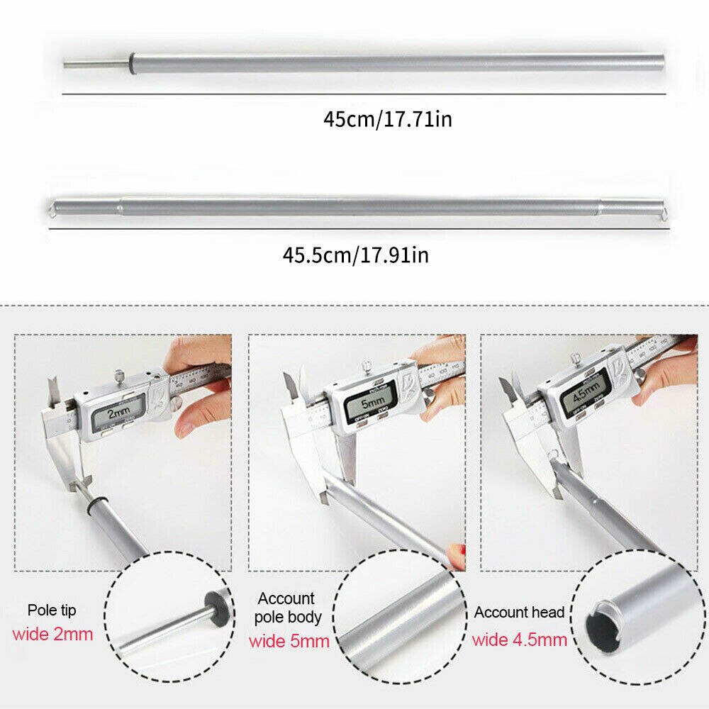 2Pcs/ Set Universal Iron Adjustable Outdoor Camping Tarp Telescoping Tent Poles Garden Sunshade Outdoor Camping Tent Pole