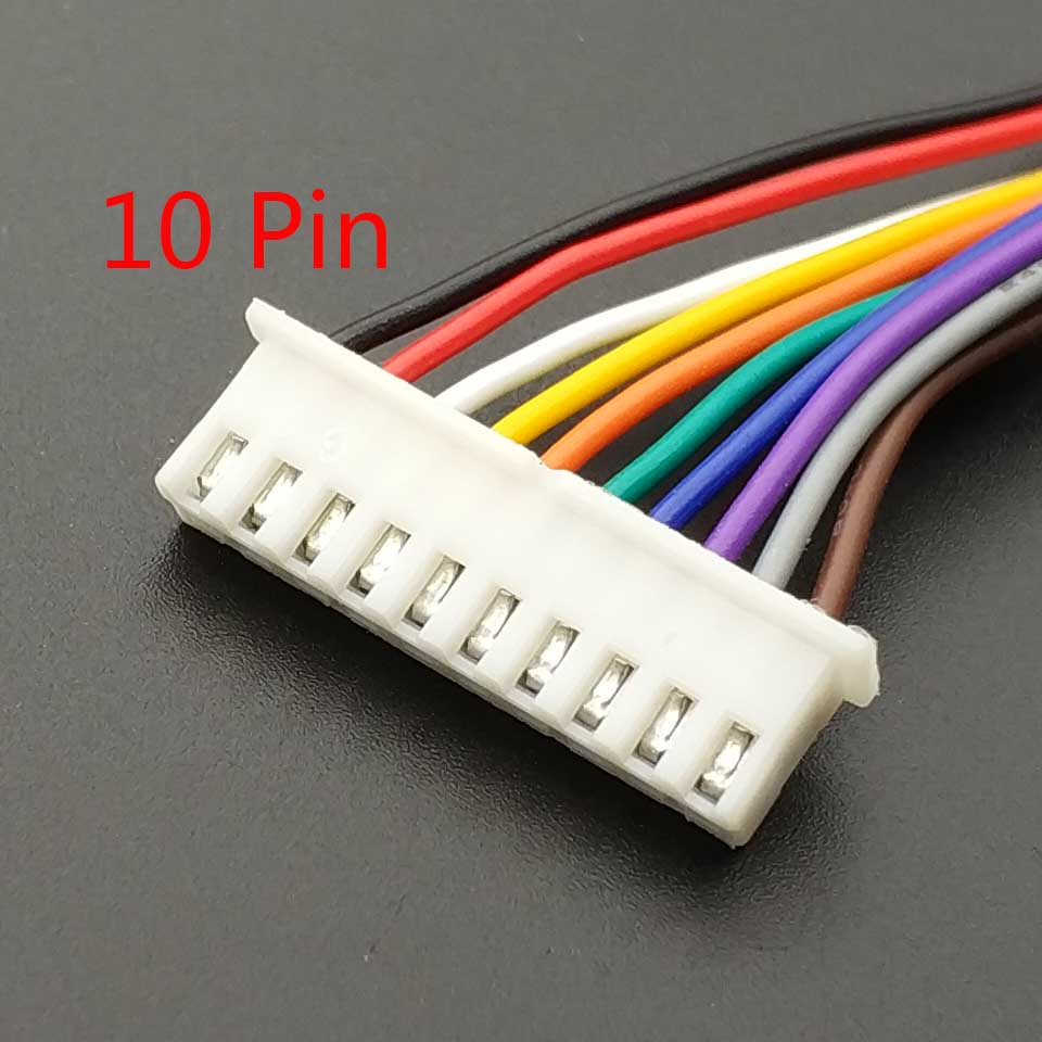 10 PCS XH 2.54 JST Connector Plug Wire Cable 20cm Long 26AWG 2/3/4/5/6/7/8/9/10/11/12P + XH 2.54 Connector plug Male connector: XH 2.54 10P