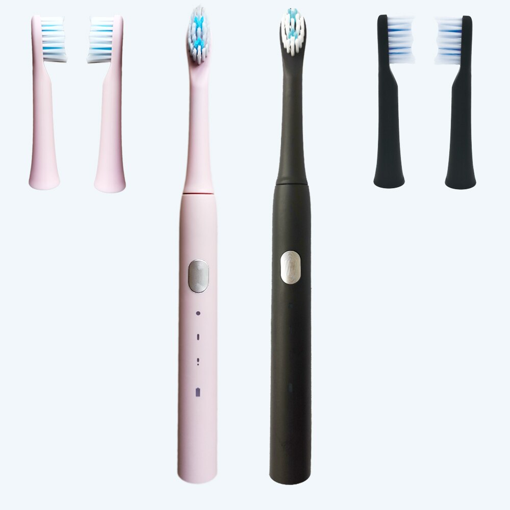 Sonic sähköhammasharja usb ladattava kannettava hammasharja hampaiden puhtaaseen elektroniseen hammasharjaan matkoille ja kotikäyttöön: Pinkki musta 6 h