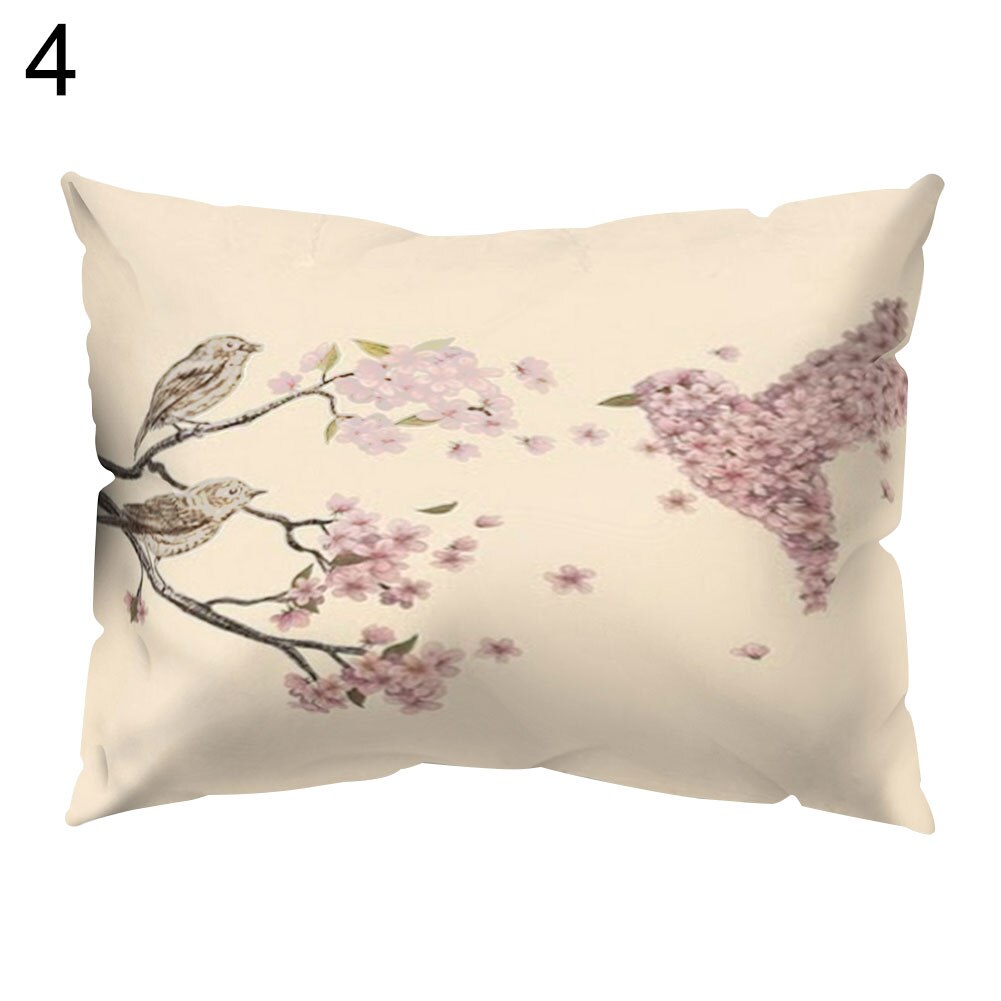 50cm*30cm kat blomst fugl himmel blad kamera pude hjemme stol sofa indretning håndvaskbar ingen lugt letvægts pude: 4