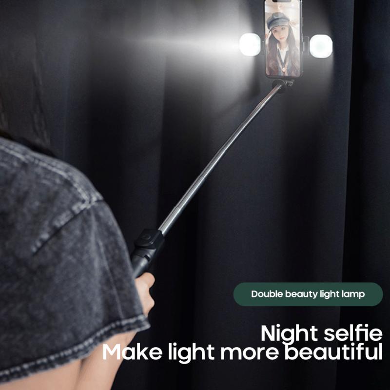 Senza fili di Bluetooth Bastone Selfie Treppiede con Lampada A portato A Distanza Palo Selfie Allungabile Pieghevole Monopiede per Iphone Macchina Fotografica di Azione