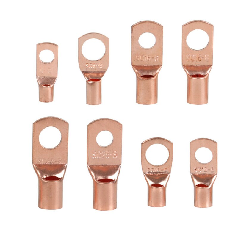 60 pçs sortimento carro automóvel anel de cobre terminal fio crimp conector desencapado cabo terminais de bateria conectores soldados SC6-25Kit