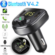 Bluetooth Auto USB Lader Fm-zender Draadloze Radio Adapter MP3 Speler