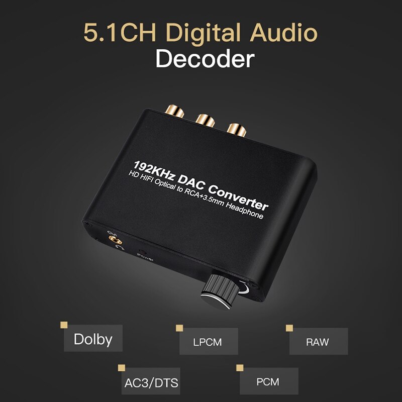 Decoder 5.1 Digitaal Naar Analoog Converter 192Khz... – Vicedeal