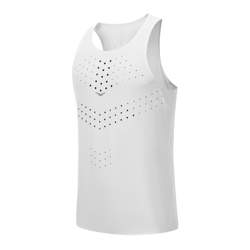 Herre gym t-shirt gade ærmeløse t-shirts hurtigtørrende tanktoppe træning fitness singlets mesh åndbar sport vest: Xxl / Hvid