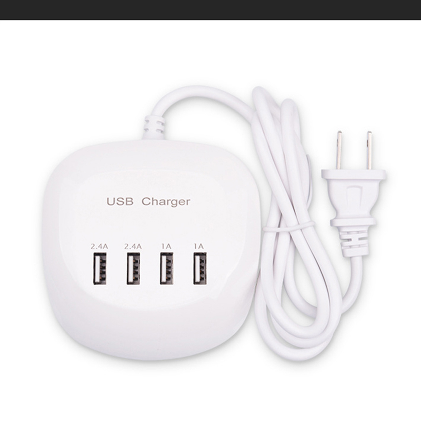 4-Port USB Charger Multi USB Charging Station, 5V 2.4A Travel Charger,USB Hub Charger for Multiple Devices,Fast Charge for Phone