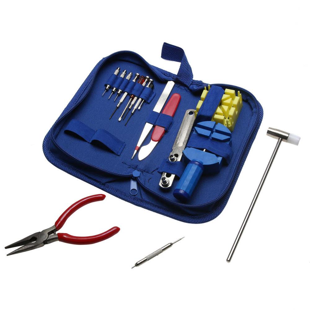 147 Pcs Horlogemaker Horloge Link Pin Remover Opener Repair Tool Kit Set Opener Link Lente Bar Remover Horlogemaker Gereedschap: 16Pcs