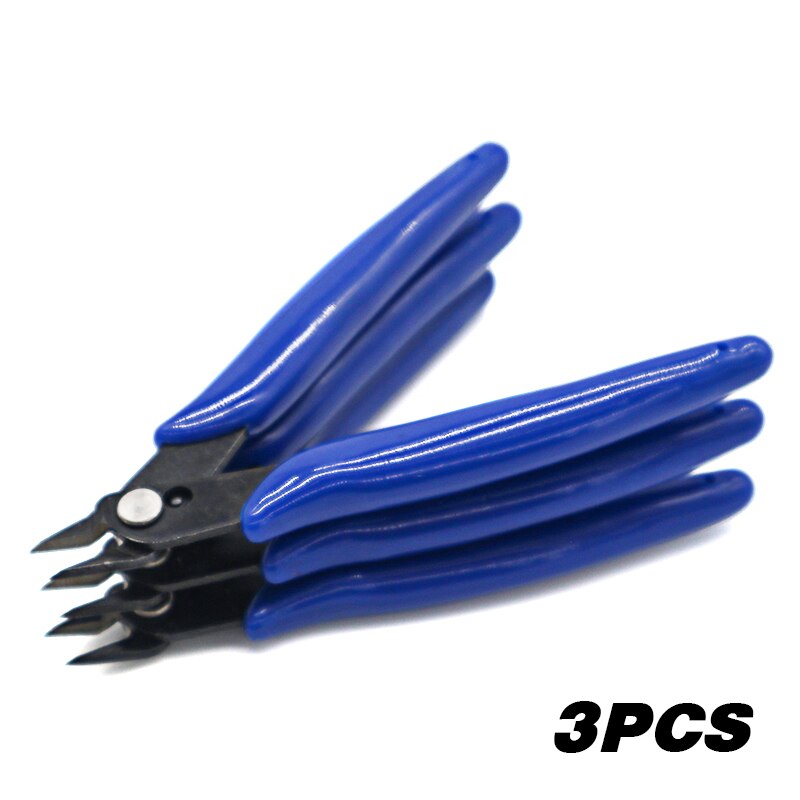 3Pcs/5Pcs/10Pcs Tangen Multi Functionele Gereedschap Elektrische Draad Kabel Cutters Snijden Side Knipt Flush rvs Nipper: 3PCS