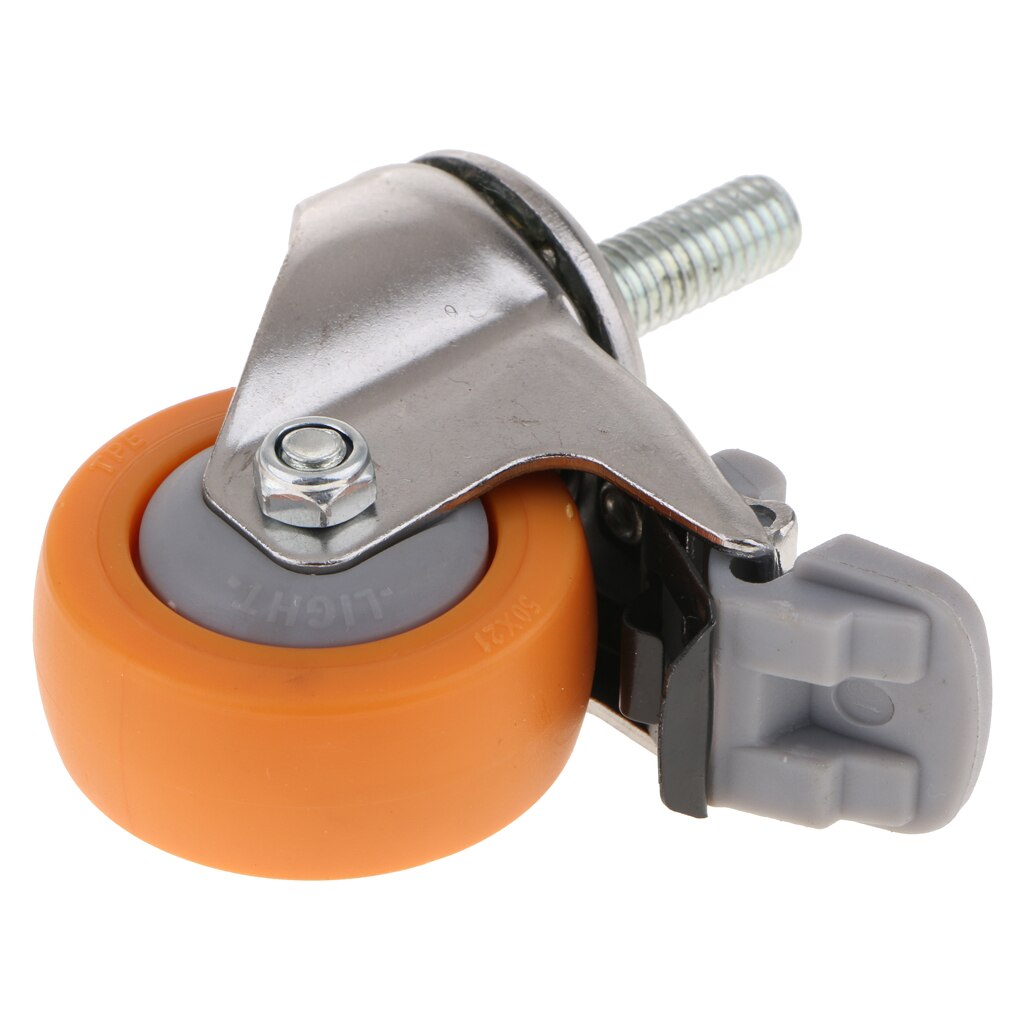 1pcs Heavy Duty Caster Set 2'' Wheels With Brake Stem Casters 40-70kg