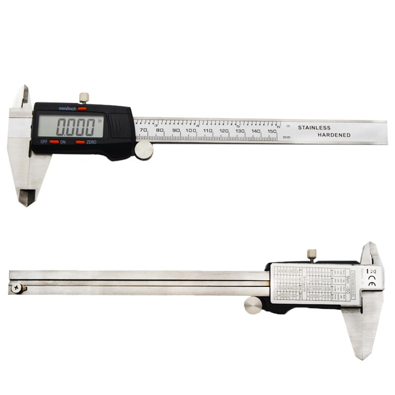 WANHENDA 150mm Digital display Vernier Caliper 6in Stainless Steel Metal Electronic Digital Caliper Micrometer Measuring Tool