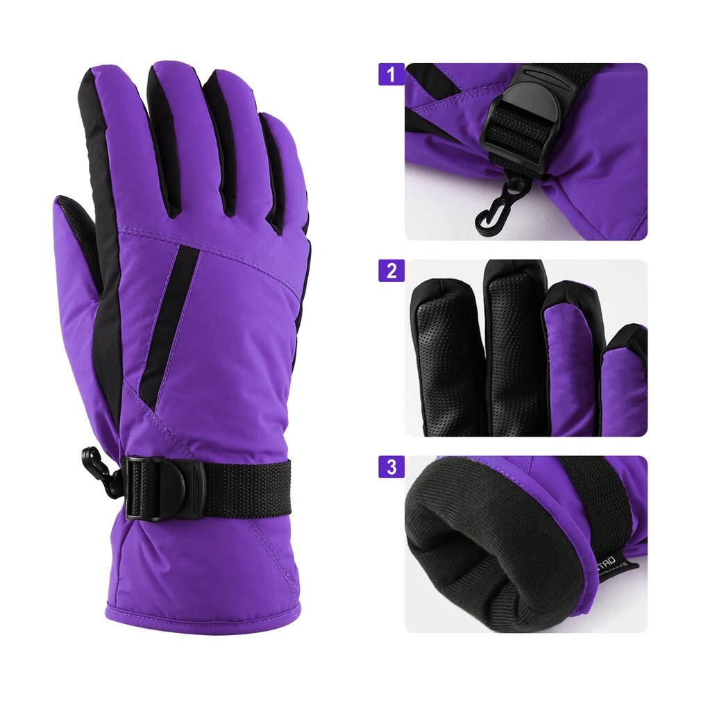 OUTAD-guantes de esquí para nieve para mujer, resistentes al viento y al agua, duraderos, suaves, transpirables, cálidos, para escalada de montaña