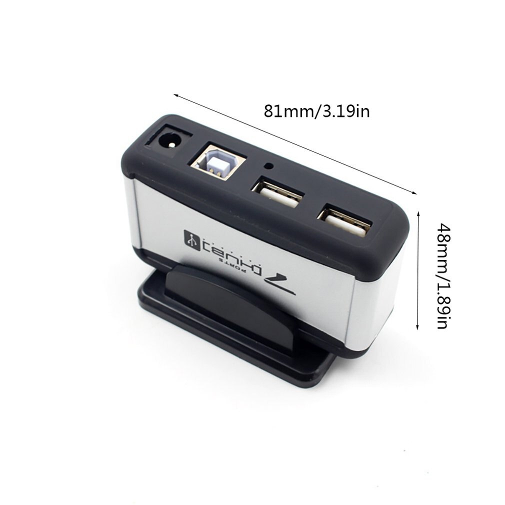 Vertical 7 ports Hub Distributor USB Hub with Base Power Supply External Splitter 480Mbps Plug Play Not Suit Mac OS X