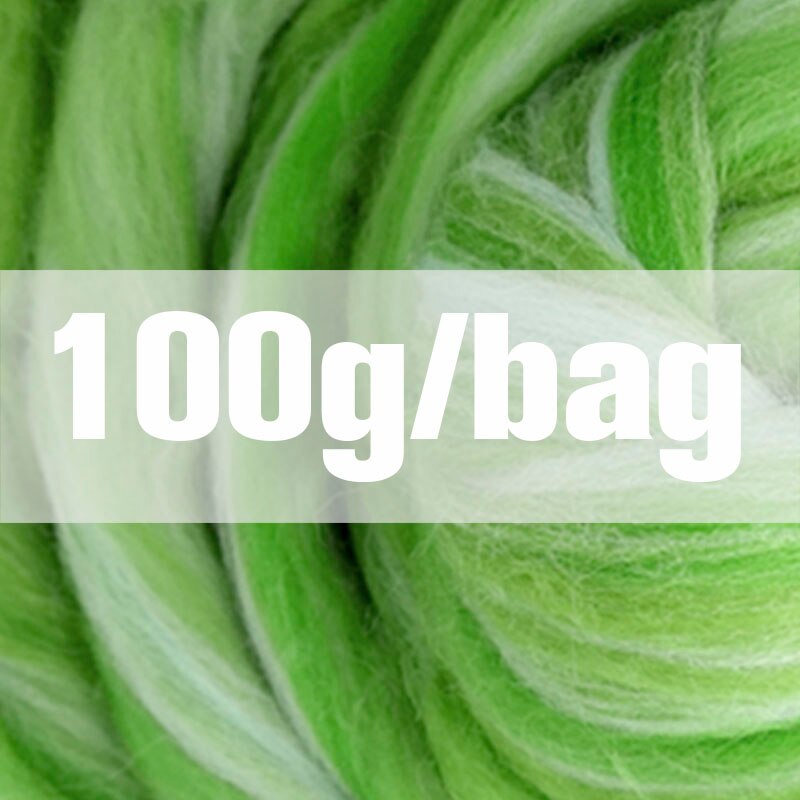 Extra Fijne kleur mengsel Merino Wol roving fiber blended wol 50G Perfect in Nat en naaldvilten y10: 100g