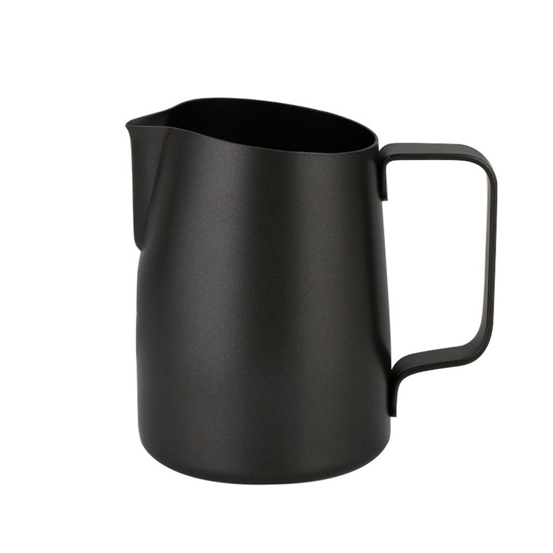 Stainless Steel Milk Jugs Espresso Coffee Pitcher In Kitchen Home Coffee Jug Latte Milk Frothing Jug Coffee Tools: Full Black