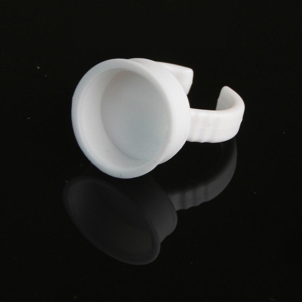 Anillos de pegamento para pigmento Microblading, soporte para tinta de tatuaje S/M/L, accesorios de maquillaje para cejas, tazas de pegamento para extensión de pestañas, 100/1000 Uds.