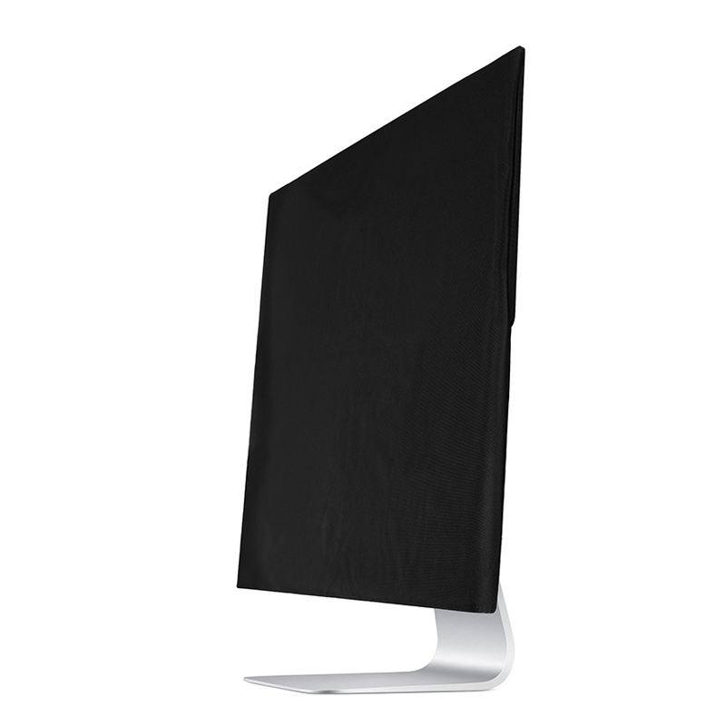 21-27 inch Black Polyester Computer Monitor Simple Dust Cover Protector with Inner Soft Lining for Apple IMac LCD Screen