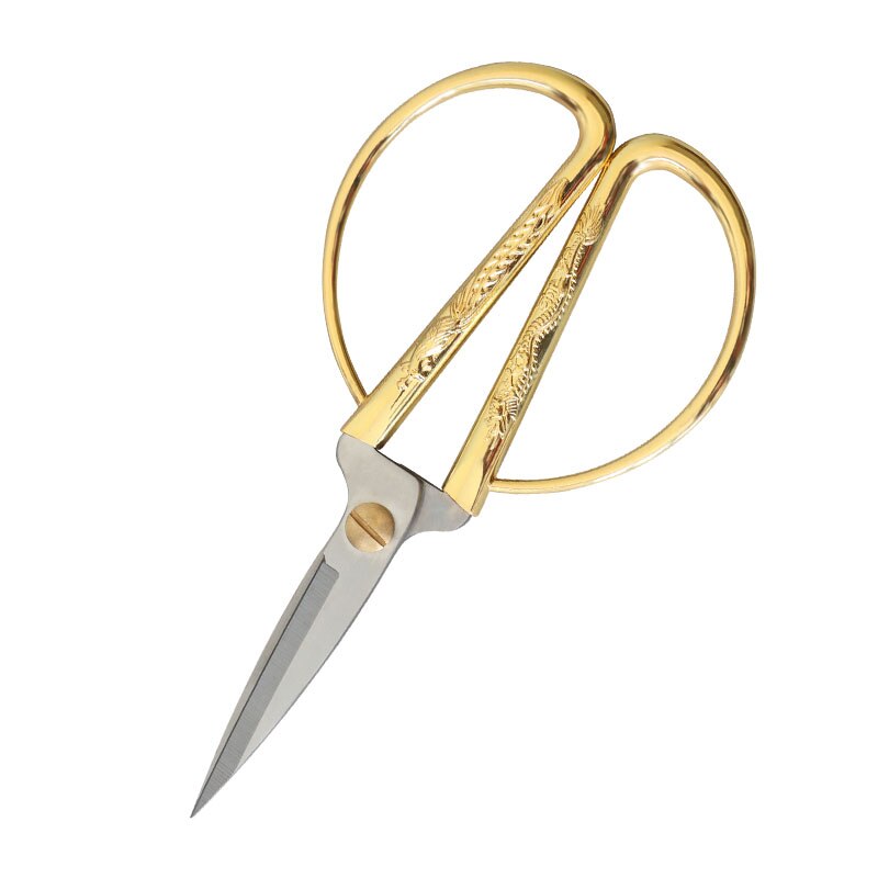 Chinese style stainless steel scissors household scissors gold scissors hand tailor scissors paper cutting opening scissors