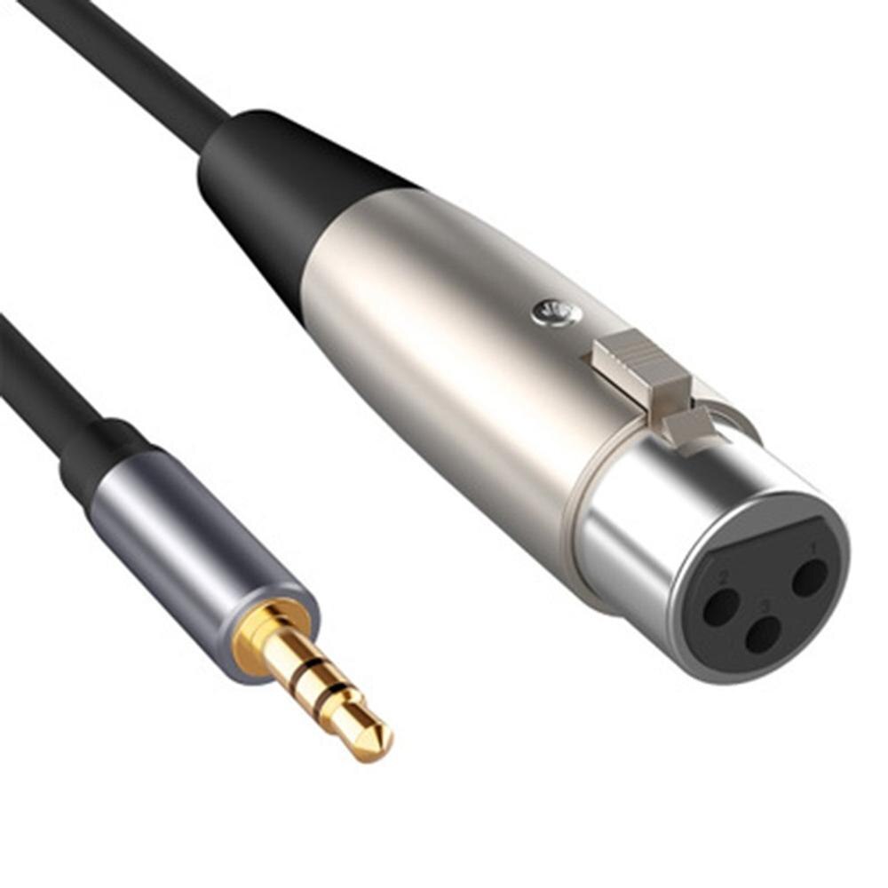 3.5Mm Jack Naar Xlr Kabel 1.5M Man-vrouw Professionele Audio Kabel Voor Mixer Microfoons Luidsprekers Computer Mobiel