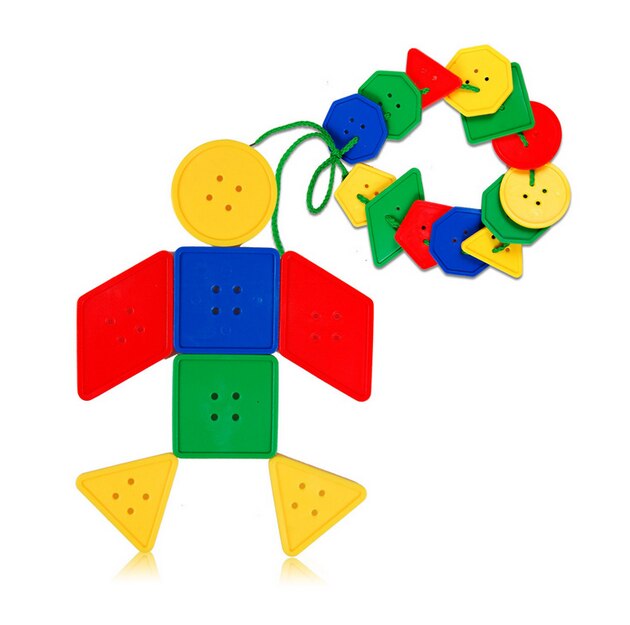 GYH – blocs géométriques en plastique, jeu de perles à enfiler, pour l'éducation précoce des bébés, outils d'enseignement des maths
